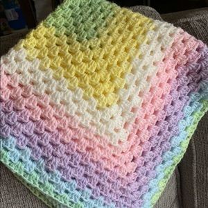 Granny square baby or toddler blanket